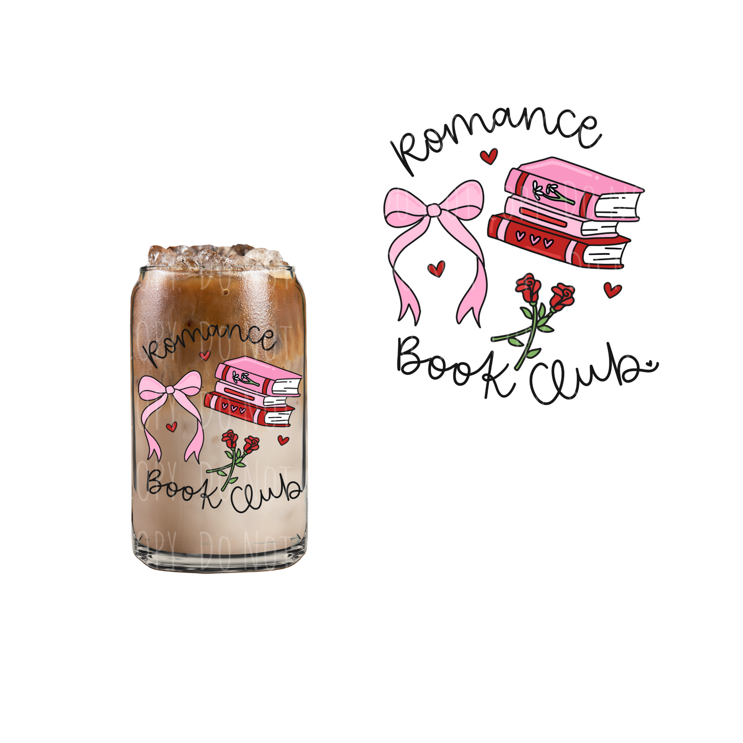 Romance Book Club (DOUBLE SIDED) UVDTF decal