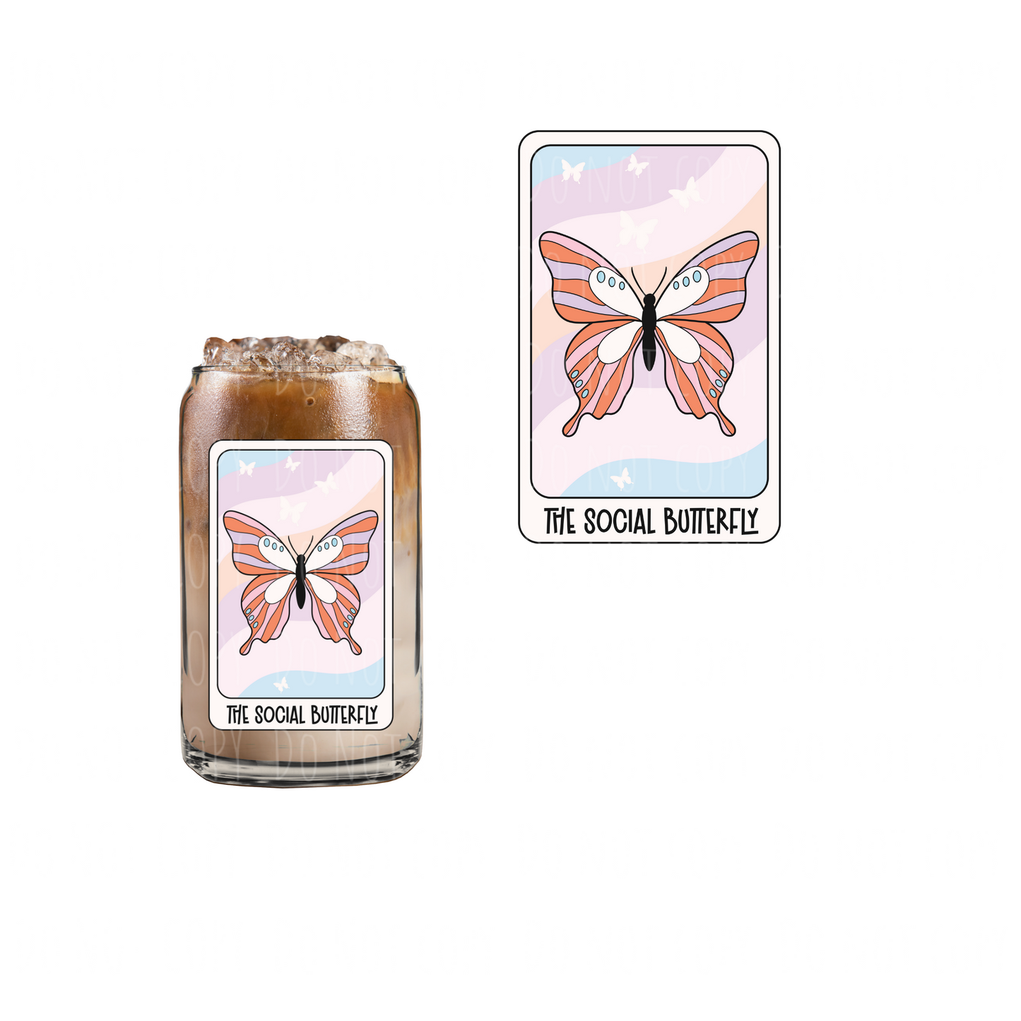 The Social Butterfly UVDTF decal