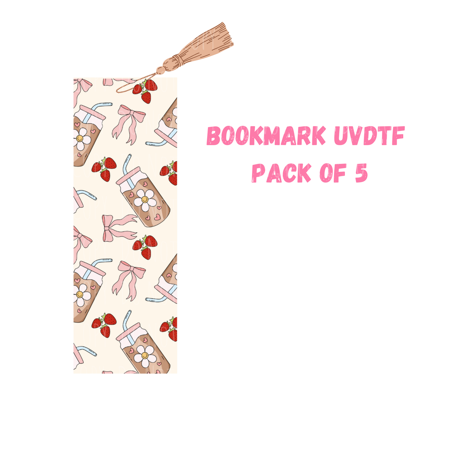 Bows + Coffee Bookmark UVDTF (pack of 5)