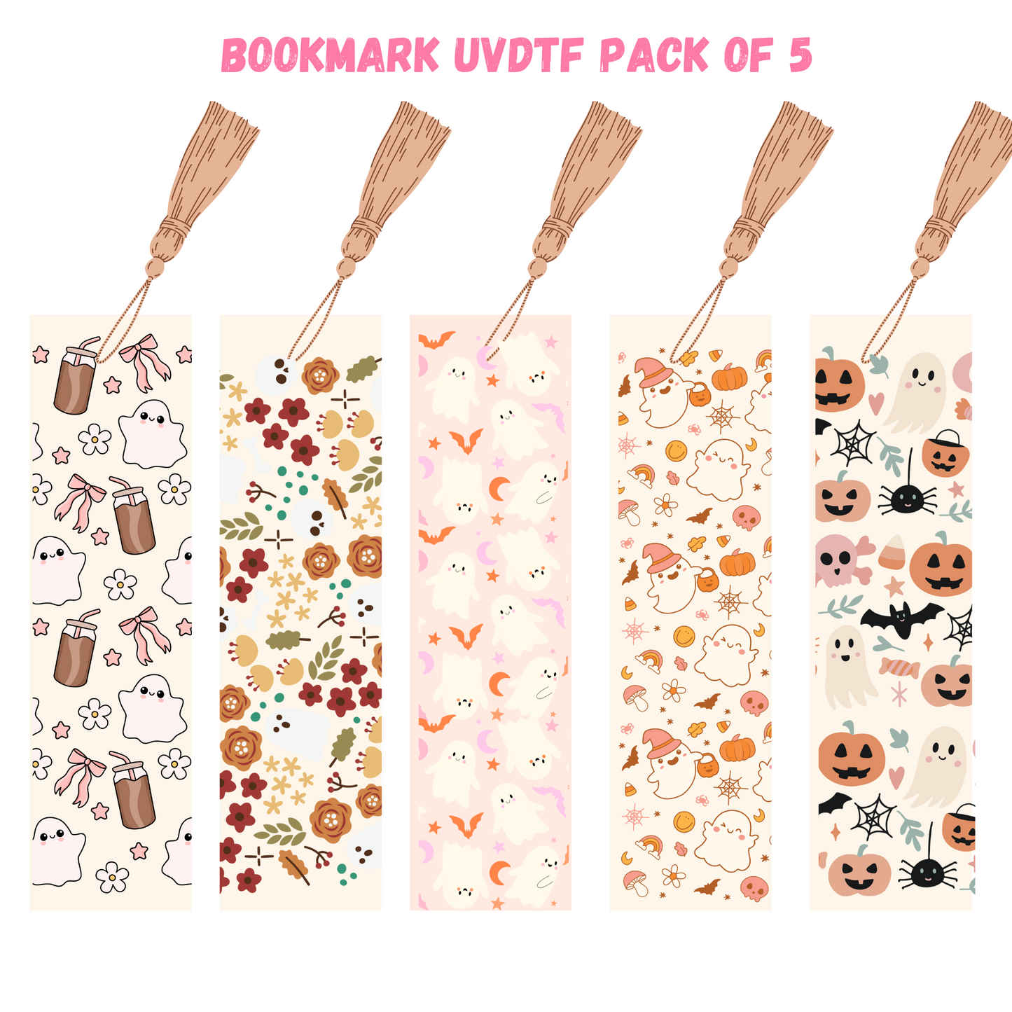 Halloween Mix Bookmark UVDTF (pack of 5)