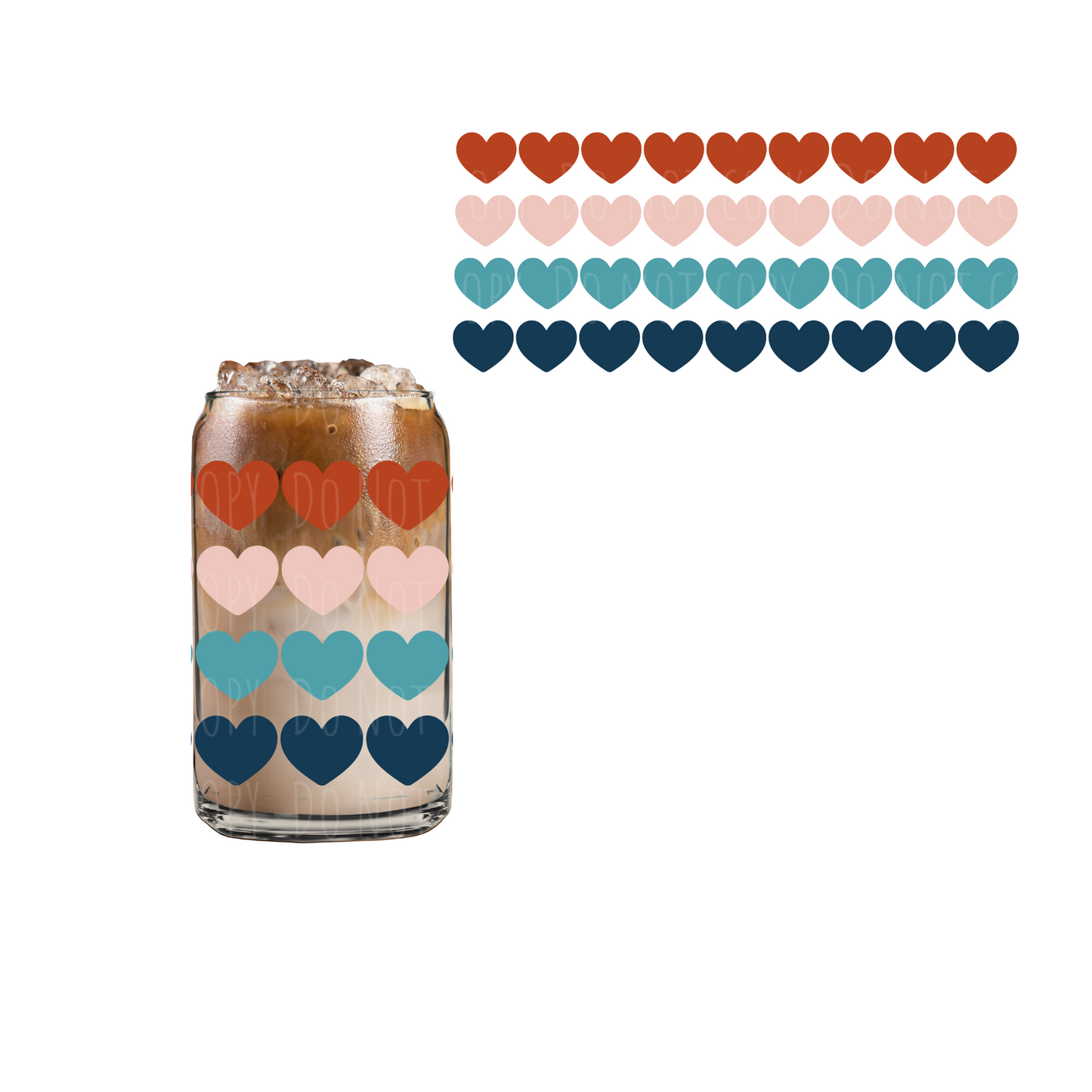 All Hearts UVDTF cup wrap